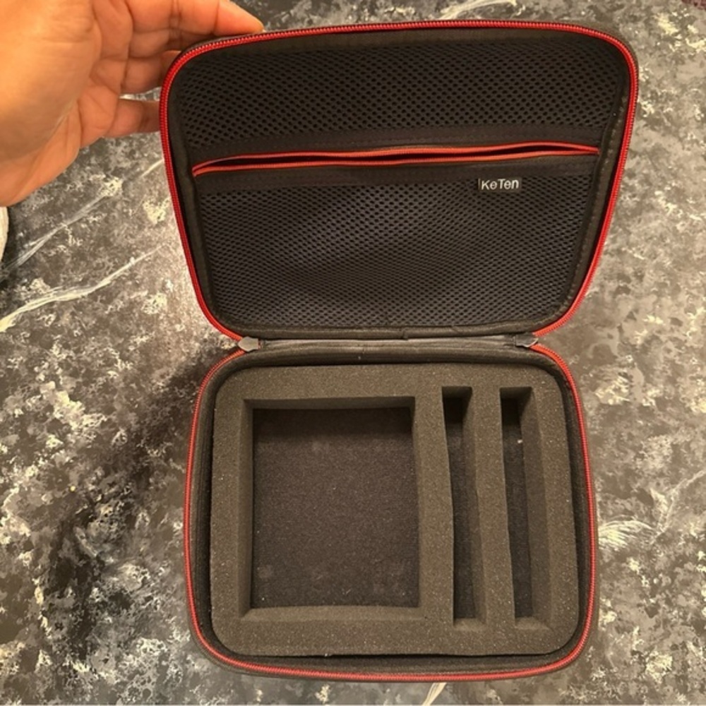 Black and Red Electronics Carrying Case
